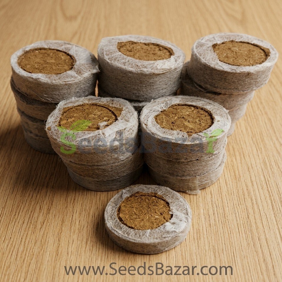 Premium 20-pack coco peat plugs for high-reach seed germination