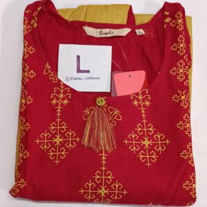 Siyahi red rayon kurti