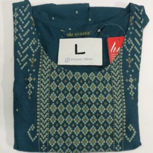 Avaasa teal rayon kurti