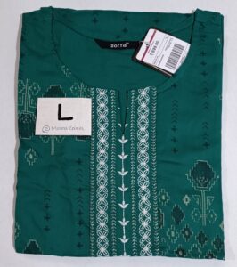 Green embroidered kurti